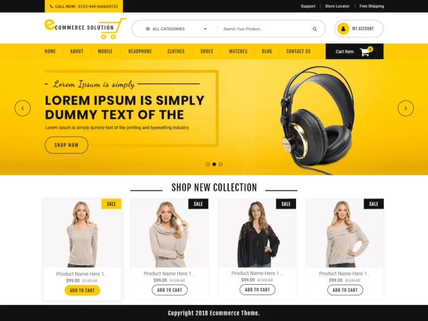 Free-Ecommerce-Solution-WordPress-theme